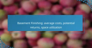 Basement Finishing: average costs, potential returns, space utilization