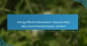 Energy-Efficient Renovation: reduced utility bills, environmental impact, comfort