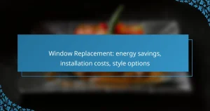 Window Replacement: energy savings, installation costs, style options