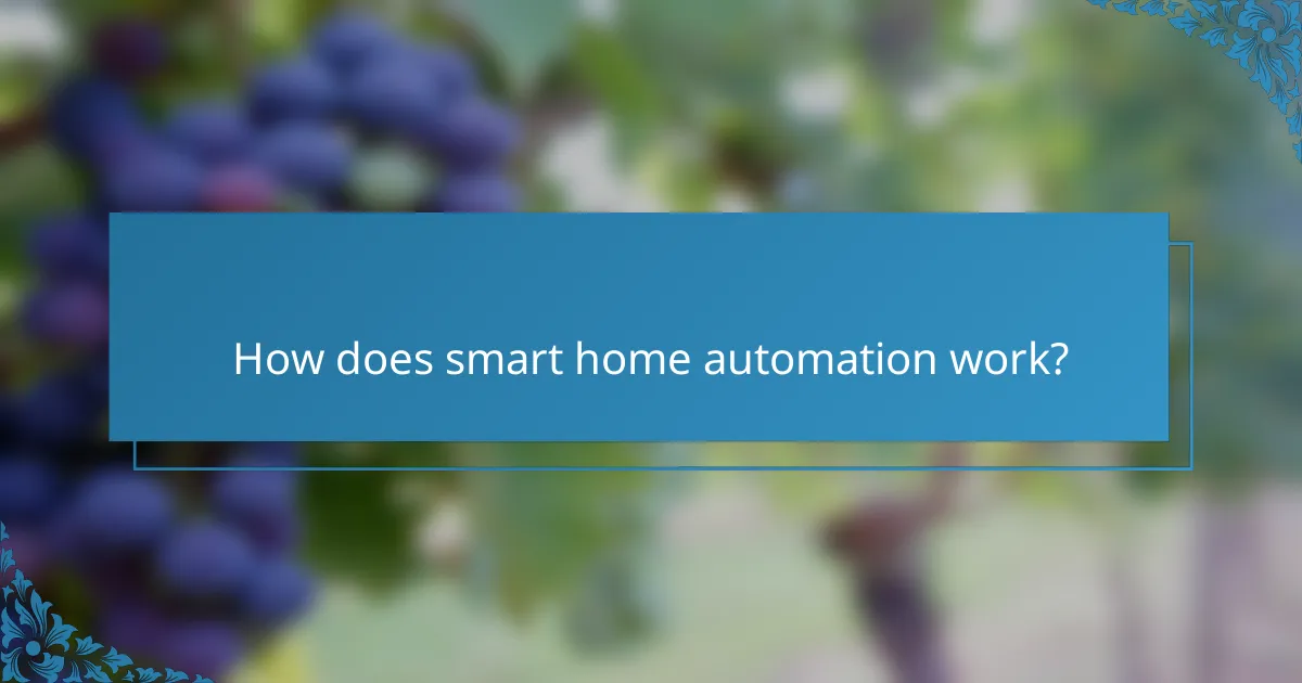 How does smart home automation work?